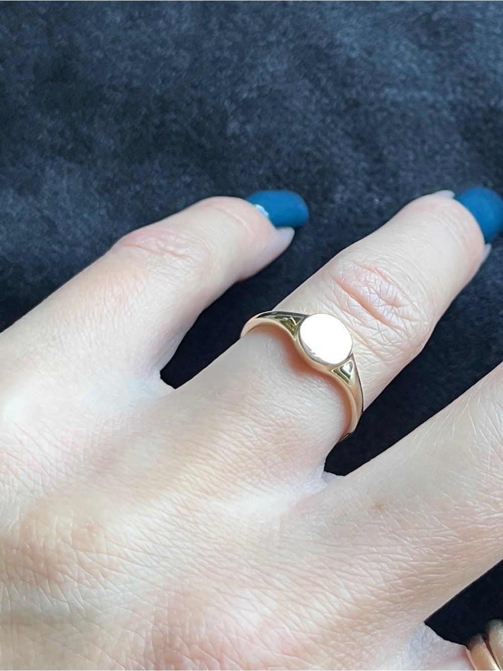 10k solid gold signet ring sz 7